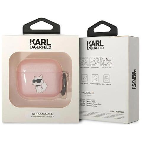 Karl Lagerfeld Kla3hnchtcp Airpods 3 Custodia Rosa /rosa Ikonik Choupette - Foto 1