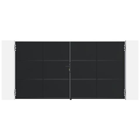 Cancello NALI in acciaio nero opaco, altezza 180 cm, 3,5 m. - Foto 3
