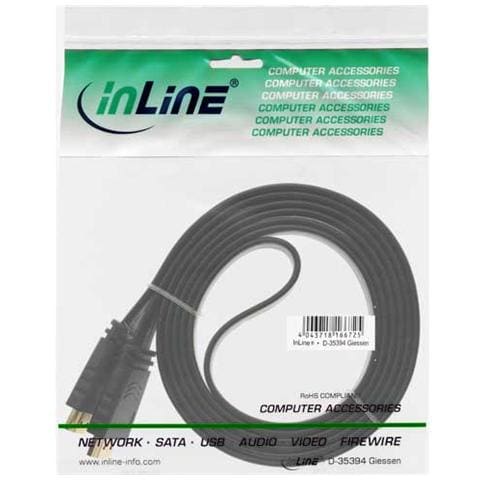 high speed hdmi flat cable with ethernet 19pin type-a a 19pin type-a, piatto, hdmi 3d, pin dorati, nero, 1,5m - Foto 2