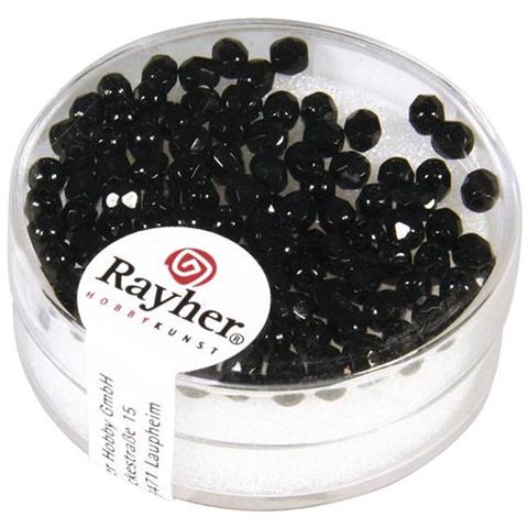 Perline Sfaccettate In Vetro Non Iridescente Nero, 3 Mm - Foto 1