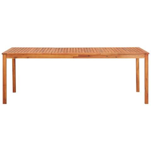 Tavolo Da Giardino 215x90x74 Cm In Legno Massello Di Acacia - Foto 6