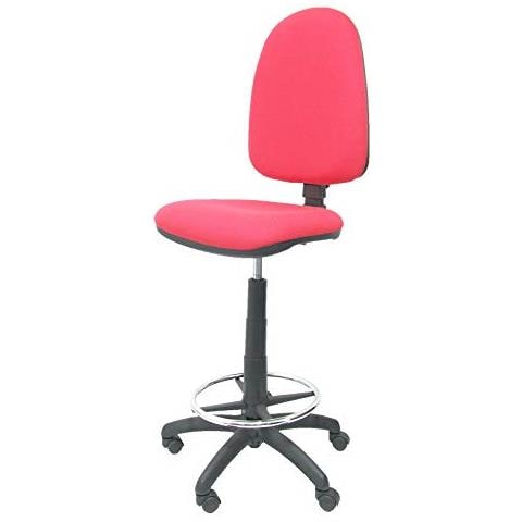 T04cp Sgabello Ergonomico, Altezza Regolabile E Anello Poggiapiedi Rosso - Foto 1