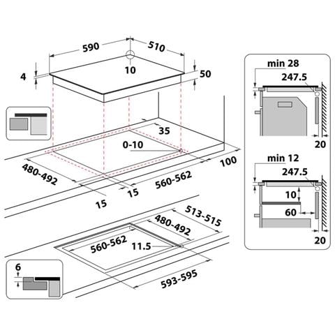 Piano Cottura WL B4560 NE / W a Induzione 4 Zone Cottura da 59 cm Colore Bianco - Foto 11
