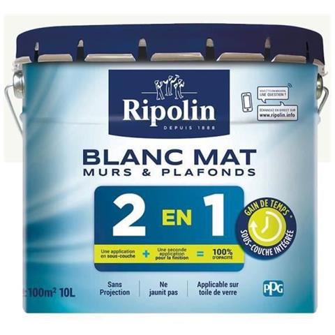 Pittura Bianca Per Pareti E Soffitti Con Sottopelo Integrato - Bianco Opaco - 10 L - Foto 1