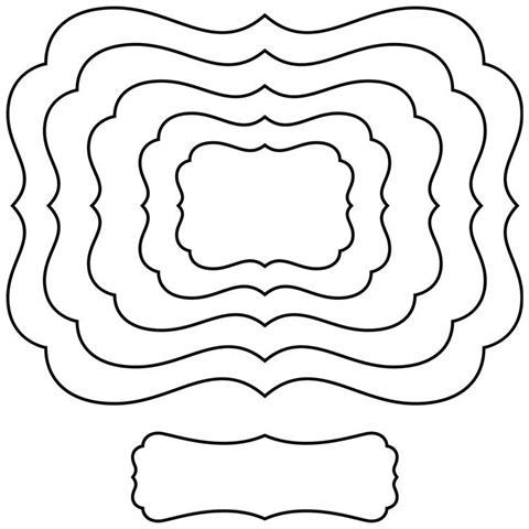 Stencil Da Taglio - Etichette Barocche - Foto 1