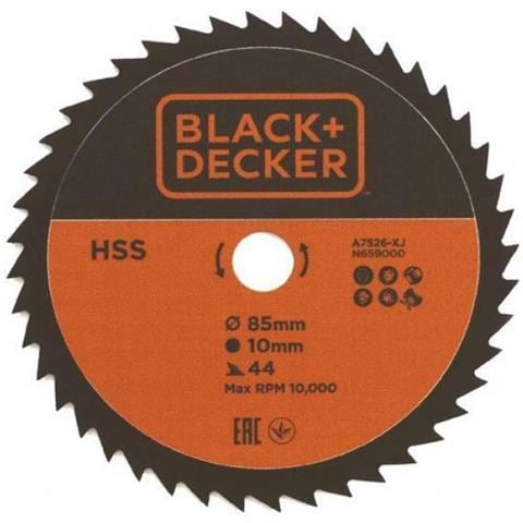 Lama Hss Per Mini Sega Circolare Diam. 85 Mm Foro 10 Mm - 44 Denti Black Decker - Foto 1