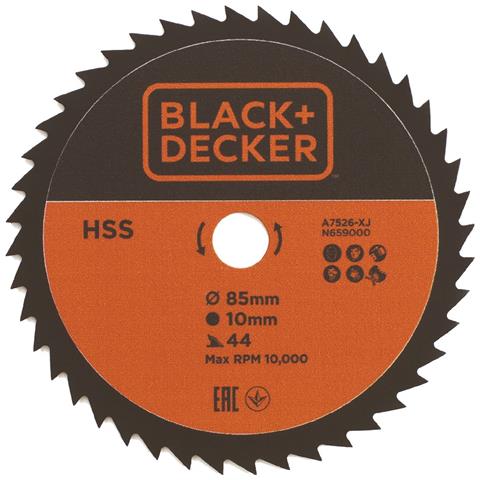Lama Hss Per Mini Sega Circolare Diam. 85 Mm Foro 10 Mm - 44 Denti Black Decker - Foto 2