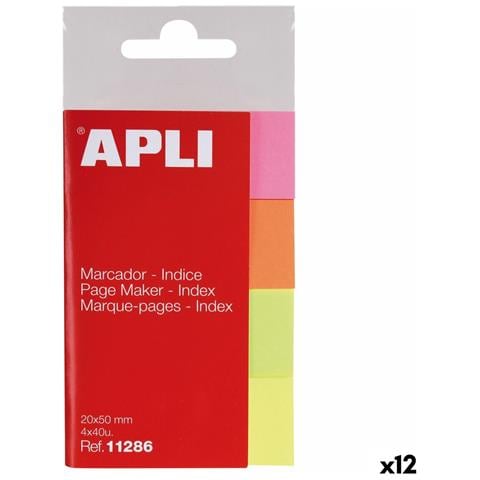 Indici Adesivi Applicati 50x20mm - 4 Colori - 40 Nebbie Per Colore - Facili Da Decorare - Organizza I Tuoi Documenti - M - Foto 1