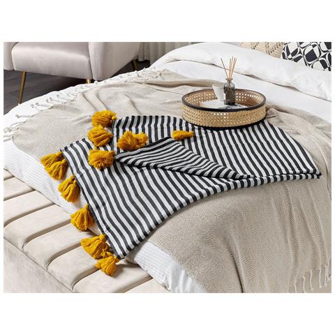 Coperta Sunwal Tessuto 130 X 170 Cm Nero/bianco - Foto 1