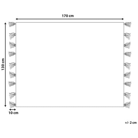 Coperta Sunwal Tessuto 130 X 170 Cm Nero/bianco - Foto 12