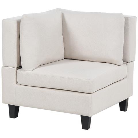 Divano Modulare 3 Posti Unstad Tessuto Beige Chiaro - Foto 2