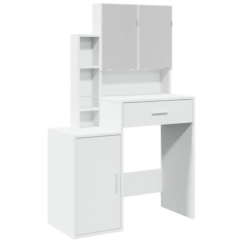 Toeletta Con Armadietto Bianco 80x35x132 Cm - Foto 2