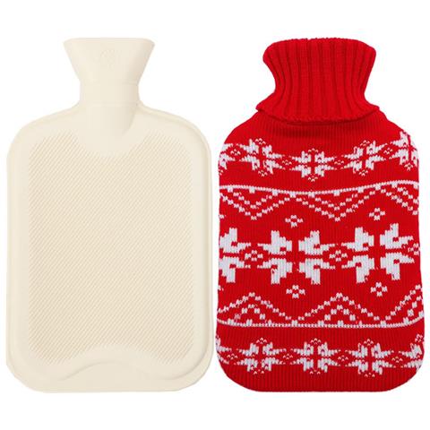 Borsa Dell'acqua Calda In Gomma Con Rivestimento In Maglia Red - Foto 1