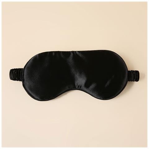 Maschera Per Dormire / Maschera Per Gli Occhi In Seta, Confezione Da 2 Black - Foto 2