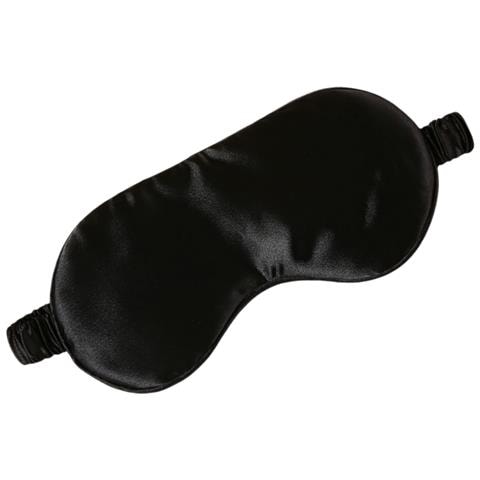 Maschera Per Dormire / Maschera Per Gli Occhi In Seta, Confezione Da 2 Black - Foto 5