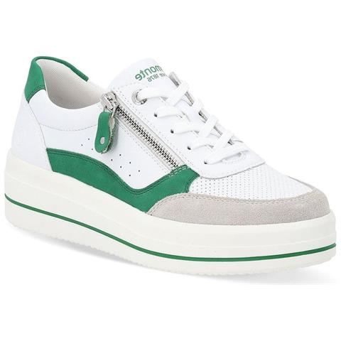 Leisure Trainers White Sneakers Pelle Scarpe Donna Bianco Eu 37, D1c00-80 - Foto 1