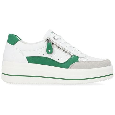 Leisure Trainers White Sneakers Pelle Scarpe Donna Bianco Eu 37, D1c00-80 - Foto 2