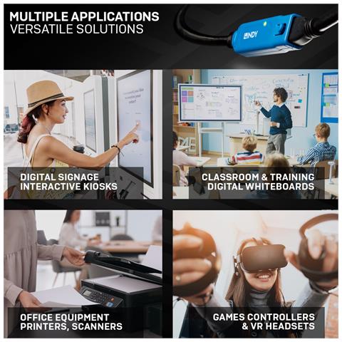 43362 cavo USB USB 3.2 Gen 1 (3.1 Gen 1) 30 m USB A Nero, Blu - Foto 9