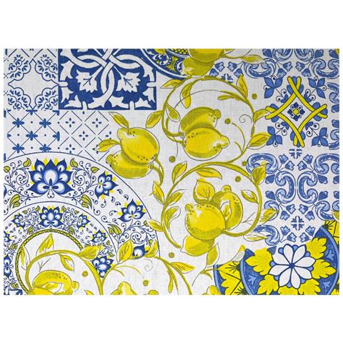 Tovaglia Per Salotto Cucina Tavolo 100% Cotone Made In Italy Positano Rp 140x140 Positano - Foto 2
