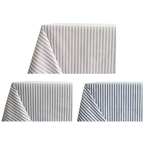 Tovaglia Miros Resinata Antimacchia Copritavolo Cucina Disegno Bastoncino 140x140 Beige - Foto 2