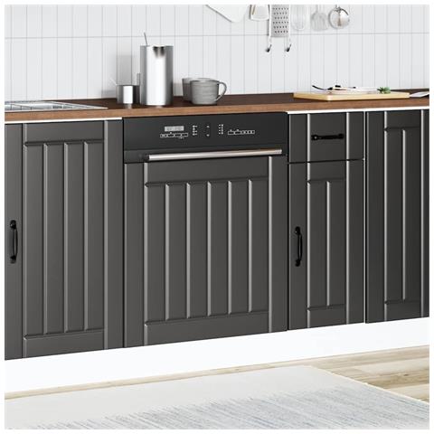 Pannello Lavastoviglie Lucca Nero In Legno Multistrato - Foto 3