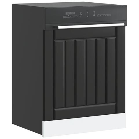 Pannello Lavastoviglie Lucca Nero In Legno Multistrato - Foto 1