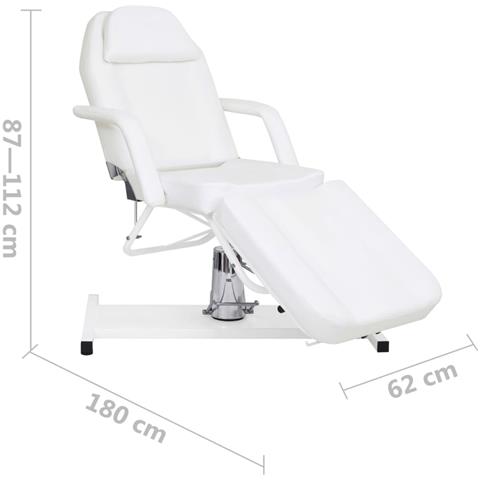 Lusso Casadino -  Lettino Da Massaggio Bianco 180x62x(87-112) Cm - Foto 8