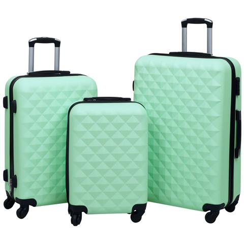 Lusso Casadino - Set Valigie Trolley A Custodia Rigida 3 Pz Menta In Abs - Foto 2