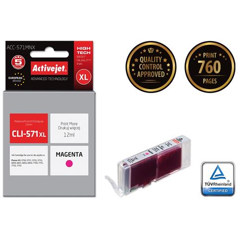 ACC-571MNX cartuccia d'inchiostro 1 pz Compatibile Resa elevata (XL) Magenta - Foto 1