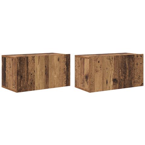 Set Mobile TV Legno Vissuto Legno Massello di Recupero Medio - Foto 1