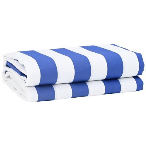 Tessuto sostitutivo per tende blu e bianco 10x1.6 m - Foto 1