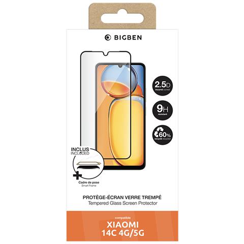 Protezione Dello Schermo Per Xiaomi Redmi 14c 4g / 5g In Vetro Temperato 2.5d 9h, Nero Trasparente - Foto 2
