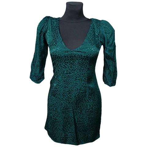 Abito Al Ginocchio Elegante A Maniche Lunghe Verde Taglia Xs - Foto 1