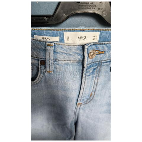 Pantaloni Da Donna Comodi Jeans Denim Blu Taglia 34 - Foto 4