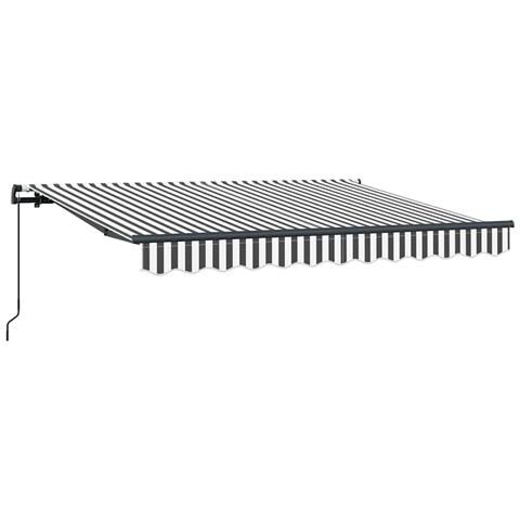 Tenda Retrattile Antracite e Bianco 350 x 200 cm - Foto 1