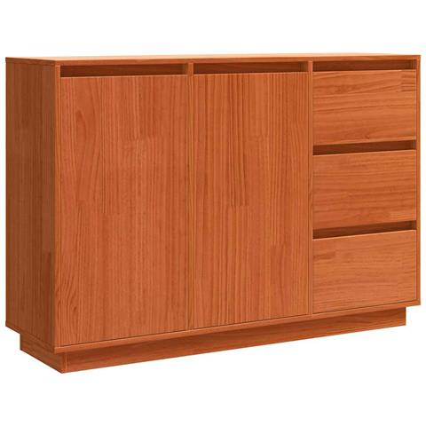 Credenza Marrone 111 x 34 x 75 cm Legno massello di pino - Foto 1