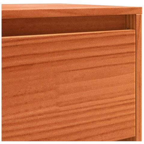 Credenza Marrone 111 x 34 x 75 cm Legno massello di pino - Foto 9