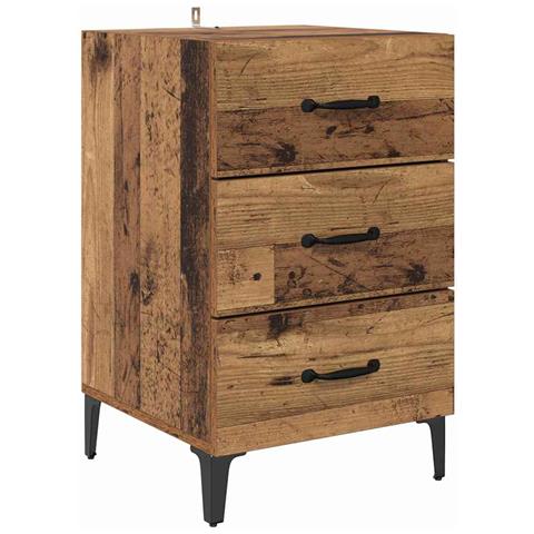Armadio da Notte con cassetto Legno vecchio 40 x 40 x 66 cm - Foto 1