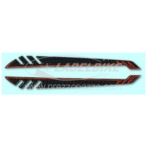 2 Adesivi 3D Gel Protezione Maniglie Compatibili X Yamaha Xmax 125-250 2014-2016 Carbonio-Rosso - Foto 1