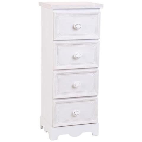 Colonne Portaoggetti In Legno Bianco 31x26x80h Cm - Foto 1