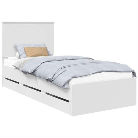 Struttura del letto Bianco 90 x 200 cm Legno Ingegnerizzato - Foto 1