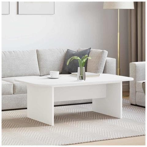 Tavolino da salotto Bianco 93 x 53 x 33 cm Legno multistrato - Foto 2