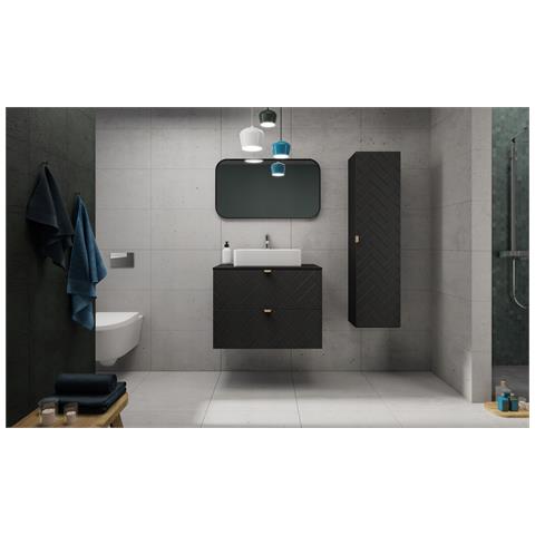 | Mobiletto 140 cm - Noir Mat - Mobili Bagno - Mobili Bagno - Lavabi Sottopiano - Controsoffitto - Libreria - Foto 2