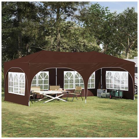 Tenda per feste a pop-up 575 x 288 x 245 cm Marrone - Foto 2