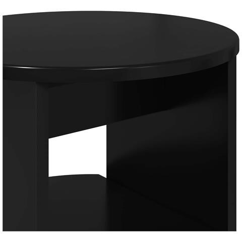 Mobile laterale Nero Ø40 x 50 cm Legno ingegnerizzato - Foto 8