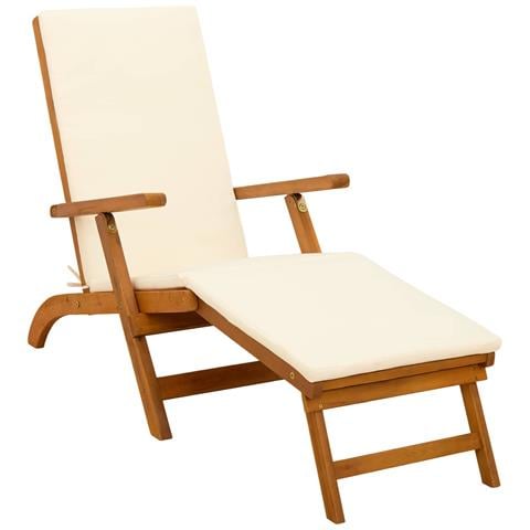 Lettino prendisole reclinabile e pieghevole 55 x 146 x 91 cm - Foto 1