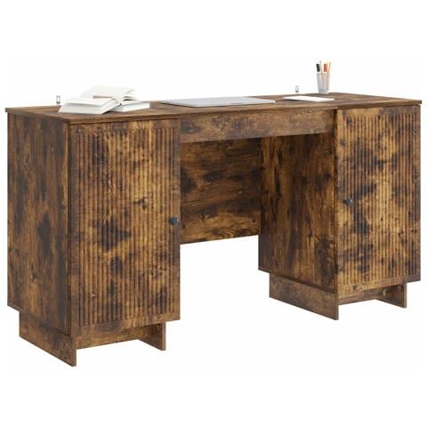 Scrivania Rovere Fumo Legno ingegnerizzato 142,5 x 50 x 75 cm - Foto 2