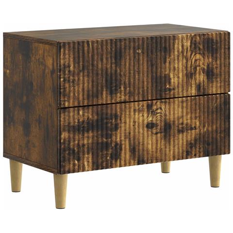 Armadio da Notte con cassetto Rovere Fumo 62 x 34,5 x 48 cm - Foto 1
