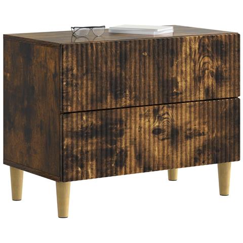 Armadio da Notte con cassetto Rovere Fumo 62 x 34,5 x 48 cm - Foto 2