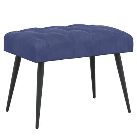 Panchina con bottoni imbottiti Blu Polizia 60 x 40 x 45 cm - Foto 1